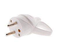 Zenitech - Ficha Macho Anillo 16A 2P+T - Herramienta de Desforrado Integrada para Instalación Fácil - Seguridad Infantil y Certificación NF - Agarre Fácil - Blanco