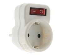 Zenitech Enchufe Schuko 16A con interruptor Blanco