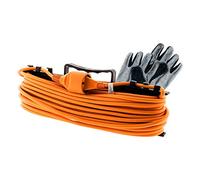 Zenitech - Extensión de jardín 2x 1,5mm² Naranja 25m