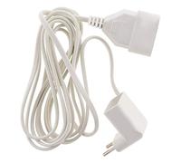 Zenitech - Extensión HO3VVH2-F 2X 0,75mm² - Cable Alargador con Toma Gigante - Ideal para Dispositivos Eléctricos Interiores - Normas NF y CE - Blanco - 3m