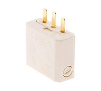 Zenitech - Ficha DCL 2P+T para Caja de Aplique y Punto de Centro - Conductor 0,5 a 1mm² - Ideal para Instalación Eléctrica - Compatible NF y CE - Blanco - 10cm