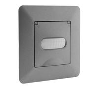 Zenitech - Interruptor Automático Artezo - Compatible con LED - Detección de Presencia 9m, Encendido Apagado Automático - Diseño Moderno Acabado Mate - Para Pasillo/Escalera/Entrada - Titanio