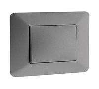 Zenitech - Interruptor Conmutador Titanium Artezo Simple - Potencia Máx 2300W 230V - Bornes Automáticas, Diseño Moderno Acabado Mate - Placa Enclavable 86x86 mm - Instalación Fácil - Gris
