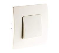 Zenitech - Interruptor De Dos A Frente Con Terminales Automáticos - Compatible Con Cajas Estándar - Fijación A Tornillo Y A Garras - Cableado Rápido - Instalación Antes De Pintar - Blanco