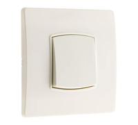 Zenitech - Interruptor De Dos Puntos Con Terminal Automático Con Tornillos Y Garras - Compatible Con Cajas De Empotrar Estándar - Fijación Invisible - Cableado Rápido - Blanco