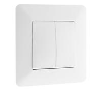 Zenitech Conmutador doble empotrable 10A Blanco Artezo