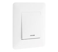 Zenitech - Interruptor Pulsador con Luz Piloto 10A Artezo - Dimensiones 2x8x8cm - Blanco - Equipamiento Empotrado - Compatible con Caja de Empotrar - Soporte Clipable - Placa de Acabado 86x86 mm