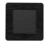 Zenitech - Interruptor simple completo 10A - metal negro cepillado - Gama Kouro