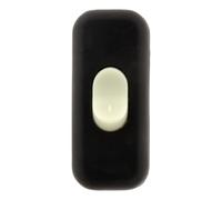 Zenitech - Interruptor Unipolar Luminescente 2A - Compatible Con Cajas Estándar - Dimensiones 6x2x2 cm - Negro