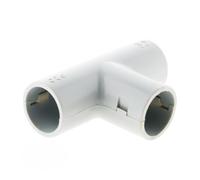 Zenitech - Juego de 2 Tees para Tubo IRL Ø20mm - Plástico de Alta Calidad para Derivaciones Simples y Rápidas - Conforme a los Estándares de Seguridad - Gris - Ø20mm