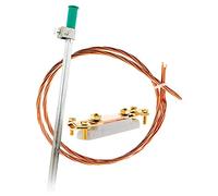 Zenitech - Kit De Instalación A Tierra - Barra + Piquete + Trenza - Componentes Listos Para Usar - Rendimiento Duradero Y Protección Eléctrica - Residencial Y Profesional - Verde - 10m
