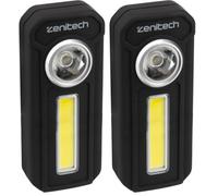 Zenitech - Linterna LED/COB - 300lm - con pilas (Paquete de 2)