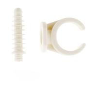 Zenitech - Lote de 10 Clips con Tacos Ø20mm - Instalación Fácil Perforación 8mm - Resistente al Desgaste, Sujeción Estable de Cables - Adaptado a Diversos Tipos, Instalación Duradera - Blanco