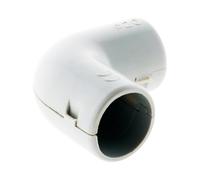 Zenitech - Lote de 10 Escuadras IRL Ø20mm - PVC Duradero - Para Conductos Rígidos, Instalación de Tubos Eléctricos Interiores - Fijación Fiable - Bricolaje y Profesionales - Gris