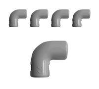 Zenitech - Lote de 10 Escuadras IRL Ø25mm - PVC Rígido - Compatibilidad con Cables, Tubos, Fijación Sólida, Alta Resistencia Mecánica - Instalación Rápida, Condiciones Difíciles - Gris