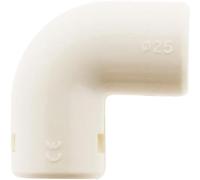 Zenitech - Lote de 2 Escuadras IRL Ø25mm - PVC Rígido - Compatibilidad Tubos Ø16/20/25mm, Instalación Estable y Segura, Colocación Rápida y Sencilla - Blanco