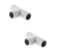 Zenitech - Lote de 2 Tés para Tubo IRL Ø16 mm - Gris - PVC Rígido - Compatible Ø16, Ø20, Ø25 mm - Derivación Simple y Rápida - Conforme a Normas de Seguridad