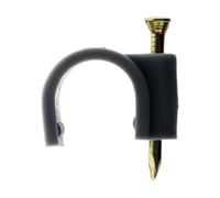 Zenitech - Juego de 20 Ganchos de Fijación Ø20mm - Clavos Especiales para Hormigón - Adecuados para Cables de TV y Conductos Eléctricos - Normas CE - Gris