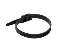 Zenitech - Lote de 25 Bridas de Cable 6 x 175 mm - Negro - Material Resistente de Nylon - Ideal para Organización de Cables, Bricolaje y Uso Doméstico - Diseño Duradero y Flexible