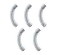 Zenitech - Pack de 5 Curvas para Tubo IRL en PVC Rígido Ø16mm - Instalación Fácil para Derivaciones de Cableado - Adaptable a Diferentes Diámetros de Cables - Gris - Ø16mm