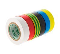 Zenitech - Lote de 6 Rollos Adhesivos Autoextinguibles - Multicolor - 15mm x 10m - Resistente y Duradero para Trabajos Eléctricos - Seguridad Reforzada - Ideal para Uso Doméstico y Profesional