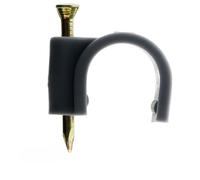 Zenitech - Lote de 80 Ganchos de Sujeción Ø16mm - Perfectos para Mantener Cables y Manguitos en Paredes - Instalación Fácil en Hormigón - Cumplen con Normas de Seguridad - Gris