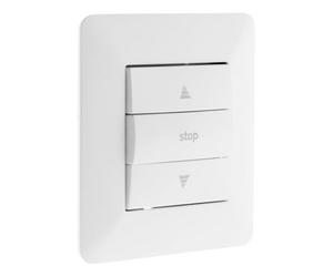 Zenitech - Mando para Persianas 2300W 10A - Instalación Empotrada Lista para Usar - Motor Compacto y Soporte con Clip - Ajuste Milimétrico - Blanco - 86x86 mm