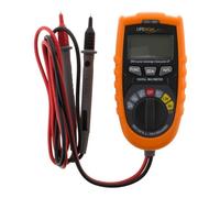 Zenitech - Multímetro Digital Automático con Detector de Corriente y Metal - Calibración Automática - Probador de Pilas y Capacidad - Pantalla LCD Retroiluminada 4 cm - Cables 84 cm