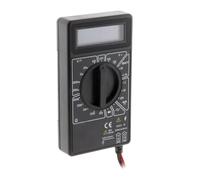 Zenitech - Multímetro Digital de 19 Rangos - 7 Funciones - CAT III 600V - Con Pila de 9V 6F22, Puntas de Prueba - Precisión Profesional/Doméstica - Negro