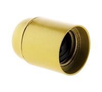 Zenitech - Noname - Portalámparas E27 Termoplástico Sin Anillo - Acabado Liso Efecto Oro - Tensión Máxima 250V - Intensidad Máxima 4A - Compatible con Bombillas E27 - Dorado