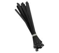 Zenitech Organizadores de cables : 40 collares reutilizables + 1 manguito extensible Negro