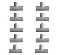 Zenitech - Pack de 10 Tés IRL Ø16 mm - Gris - Para Conduits Rígidos en PVC - Instalación Fácil - Normas NF y CE - Longitud 40 m - Accesorios Esenciales para Fontanería y Electricidad Seguras