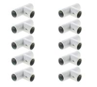 Zenitech - Pack de 10 Tes para Tubo IRL Ø20 mm - Gris - Derivación Rápida y Sencilla - Compatible Tubos Ø16, Ø20, Ø25 mm - Cumple Estándares de Seguridad - Uso Prolongado