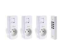 Zenitech - Pack de 3 enchufes con mando a distancia