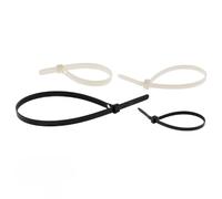 Zenitech - Pack de 70 Bridas Reutilizables - Ultra Resistentes - Blanco/Negro - 20x3.6x140mm, 20x4.8x200mm, 15x200x7.6mm, 15x250x7.6mm - Control de Calidad Estricto, Práctico, Fácil de Usar