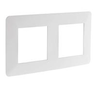 Zenitech - Placa de Acabado Doble Artezo - Diseño Sobrio y Minimalista - Compatible con la Gama Artezo - Instalación Fácil - Superficie Lisa y Duradera - Blanca