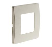 Zenitech - Placa de Acabado para Mecanismo de Instalación Eléctrica - Sin Tornillos Visibles - Fácil Sujeción de la Fachada - Color Blanco - Compatible con la Línea Venus - Blanco