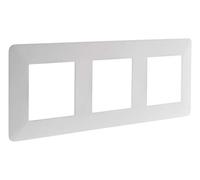 Zenitech - Placa de Acabado Triple Artezo - Compatible con Equipos Eléctricos, Diseño Moderno, Instalación Fácil - Para Aficionados/Profesionales - Blanco