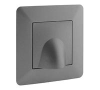 Zenitech - Placa de Salida de Cable 16A - Diseño Moderno, Acabado Mate - Gama Artezo - Conexión Discreta, Placa Enclavable Ajustes Precisos - Instalación Rápida - Titanium