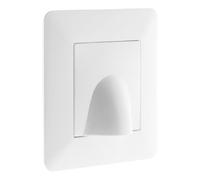 Zenitech - Placa de Salida de Cable 16A - Equipamiento Empotrado Listo para Instalar - Compatible con Caja de Empotrar - Diseño Moderno con Fachada de Ajuste Milimétrico - Blanco