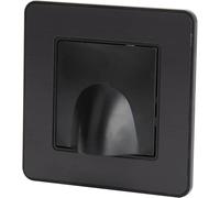 Zenitech - Placa salida de cables completa 16A - metal negro cepillado - Gama Kouro