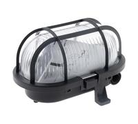 Elexity - Ojo de buey ovalada, Negro - e27 60w ip44 máx