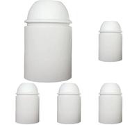 Zenitech - Portalámparas E27 Termoplástico Liso Sin Anillo - Tensión Máx 250V - Intensidad Máx 4A - Ideal Para Iluminación Interior - Acabado Liso - Blanco - Estándar (Paquete de 5)