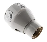 Zenitech - Portalámparas Orientable Estanco - Casquillo E27 - Tensión Máx 250V - Intensidad Máx 4A - Potencia Máx 100W - Iluminación Ajustable, Regulación del Ángulo - Conforme a la Norma CE - Blanco