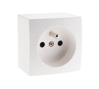 Zenitech Presto - Enchufe 16 A 2 P+T simple (sobresaliente), color blanco