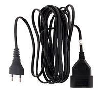 Zenitech - Alargador de calidad HO3VVH2F 2x toma 0,75 6A Negro 10m