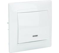 Zenitech - Pulsador de luz empotrado (empotrado), color blanco