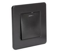 Zenitech - Pulsador luminoso de metal negro cepillado - Kouro