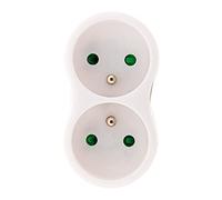 Zenitech - Regleta 2 tomas - Biplite - 2x16A - Blanco