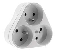 Zenitech - Regleta 3 triangulares para fachada - Triplite - 3x16A - Blanco